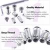 122Pcs White Zinc Inch Furniture Screw Nut Accessory Set Color Zinc Inner and Outer Teeth Nut Set