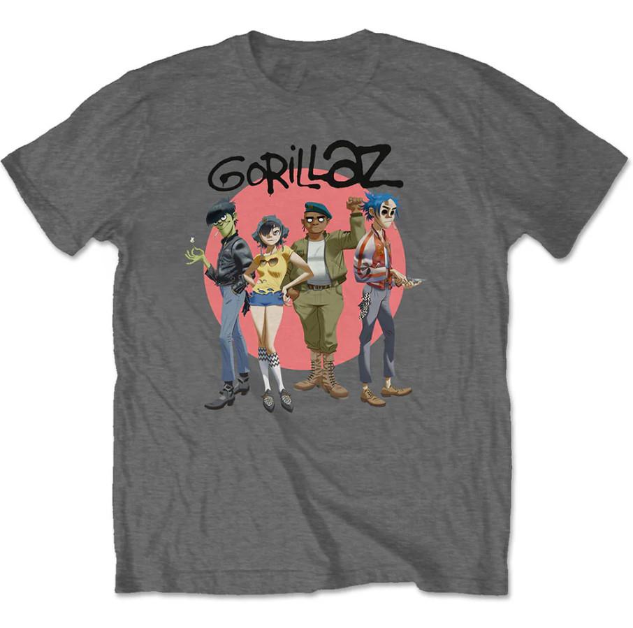 Gorillaz Band Group Circle Rise Size S-5Xl Unisex T-Shirt XXL