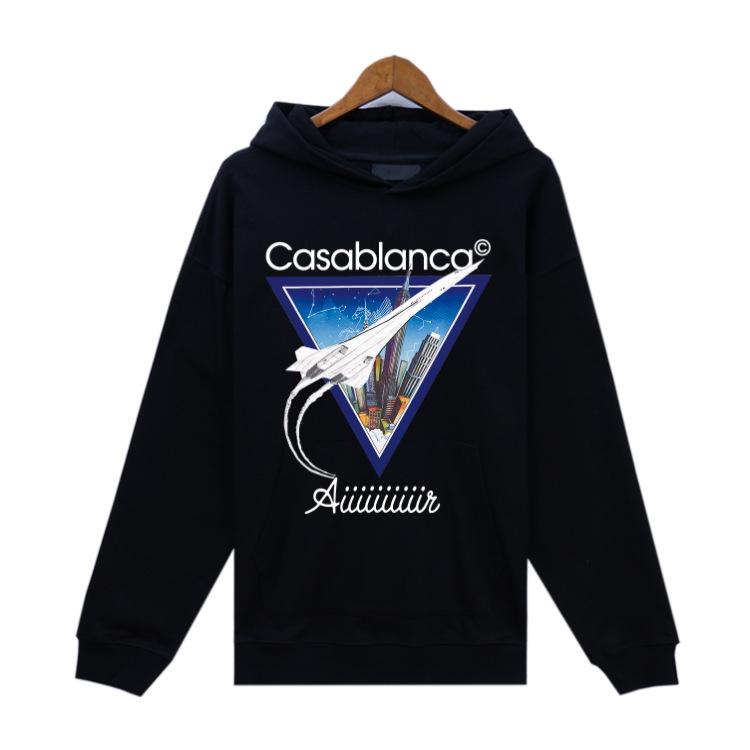 Unisex Trendy European & American Loopback Hooded Sweatshirts - Autumn/Winter, Featuring Loose Casablanca Style