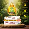 Tandkräm DANT KANTI Natural 200g + 100g + tandborste Naturligt Familjepaket