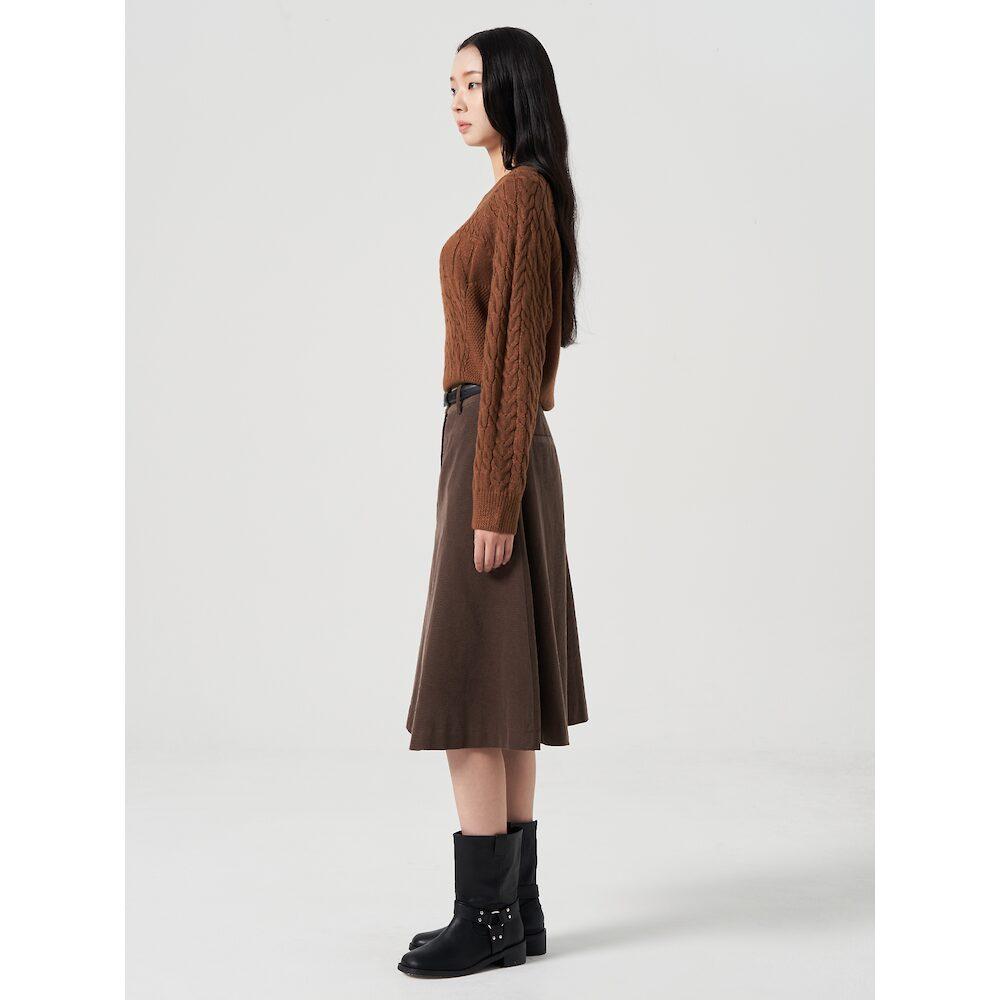 8seconds Embossed Jacquard Round Neck Pullover Brown