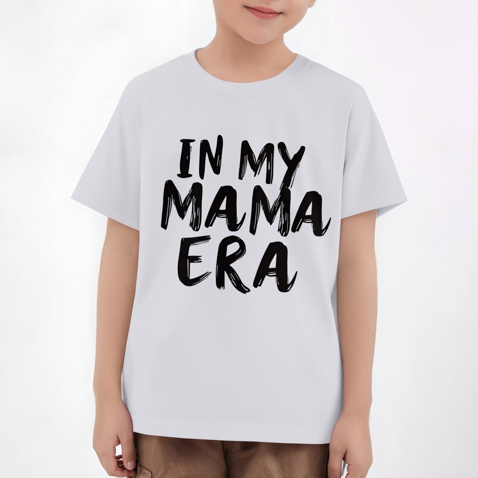 

Детские топы с коротким рукавом, повседневная футболка с принтом, круглый вырез, блузка-пуловер 100 белый