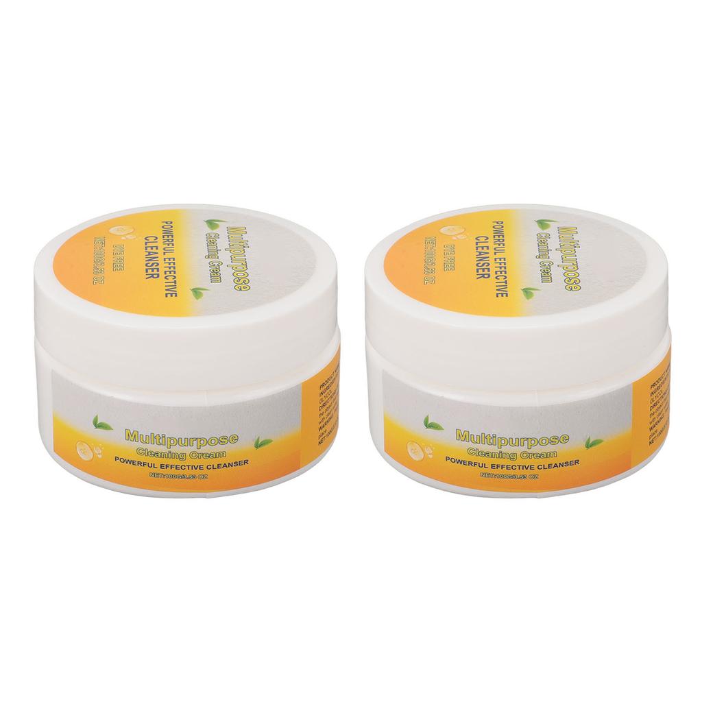 2 Pcs All Purpose Cleaning Paste No Dye Oil Dirt Removal Safe Multipurpose Cleaning Cream for
