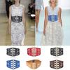 Sexy Fashion Retro Hollow Tangerine Ultra-wide Girdle Black Luxurious Woman Leather One Size Corset Women's Top Corset
