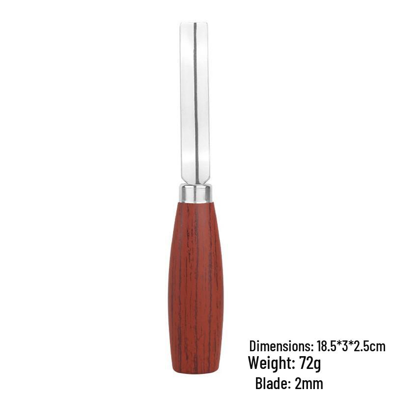 Wood Carving Tool Set: Carving Knife, Digging Spoon, Utility Knife, Detail Knife, Flat Chisel, Beveled Shovel.