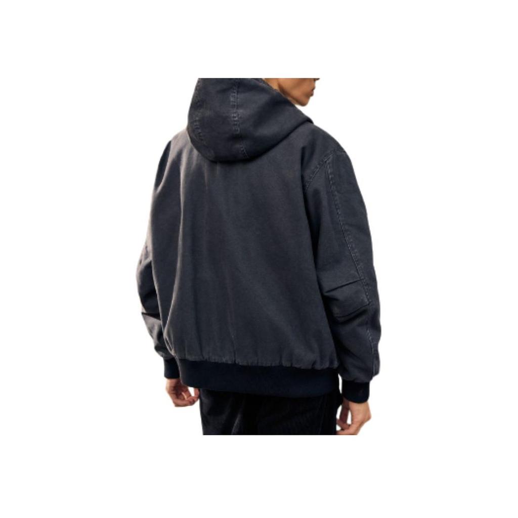 Jaqueta Casual com Capuz e Zíper Levis American Vintage Desgastada Manga Longa Masculina Jaquetas 005MY-0002
