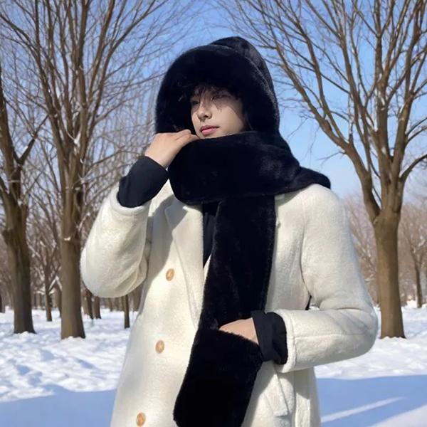 WTEMPO Gloves Scarves Hats Ear Protection Autumn Winter Outdoor Couple Windproof Cold-proof Warm Plush Hats Cycling Skiing Faux Fur Hats