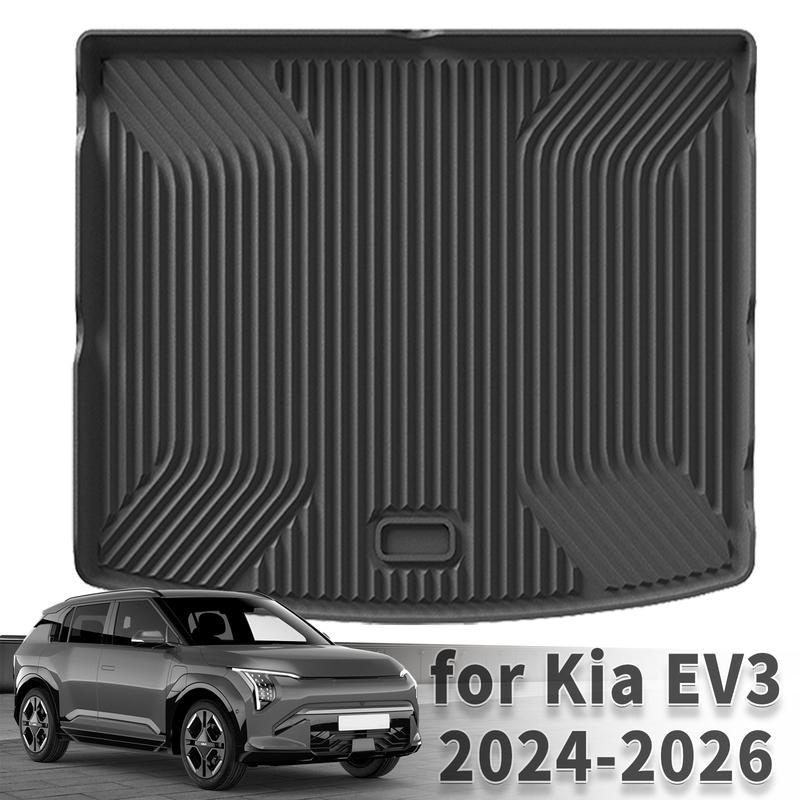 for Kia EV3 2024 2025 2026 GT TPE Rear Boot Mat with Seat Back Cover Full Coverage Easy tallation Accessories