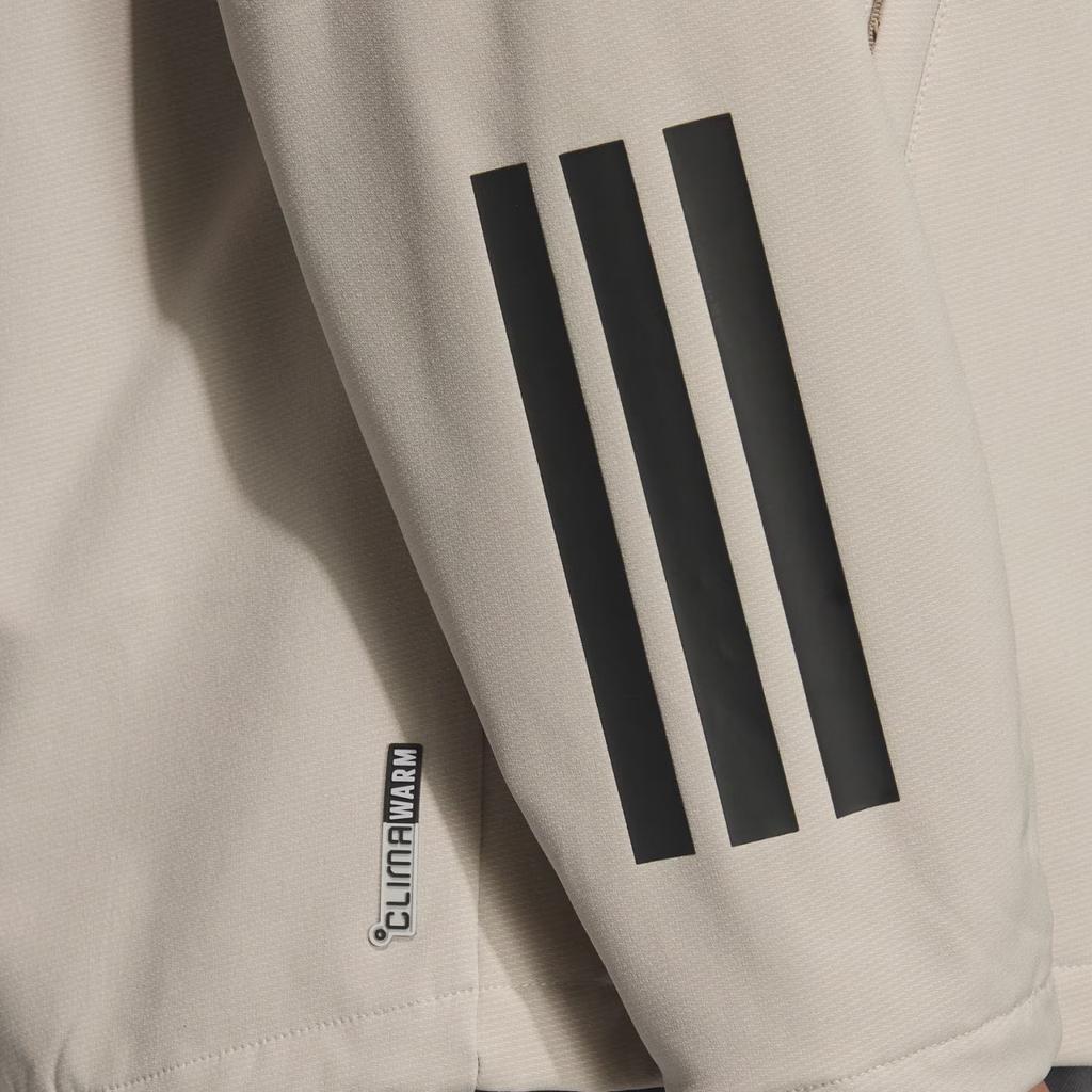 adidas Softshell Sports Fleece Lined Hooded Comfortable Jacket Unisex Beige KF5231