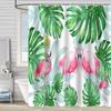 Bathroom Waterproof Curtain Digital Printing Tree Branches Bird Shower Curtain Free Punching Toilet Partition Curtain Shower Cloth