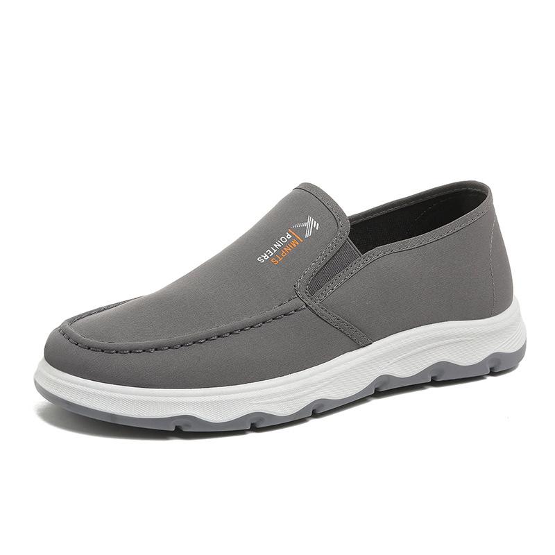 One-pedal casual cloth shoes casual men's single shoes autumn new middle-aged and elderly father shoes comfortable low-top driving shoes single