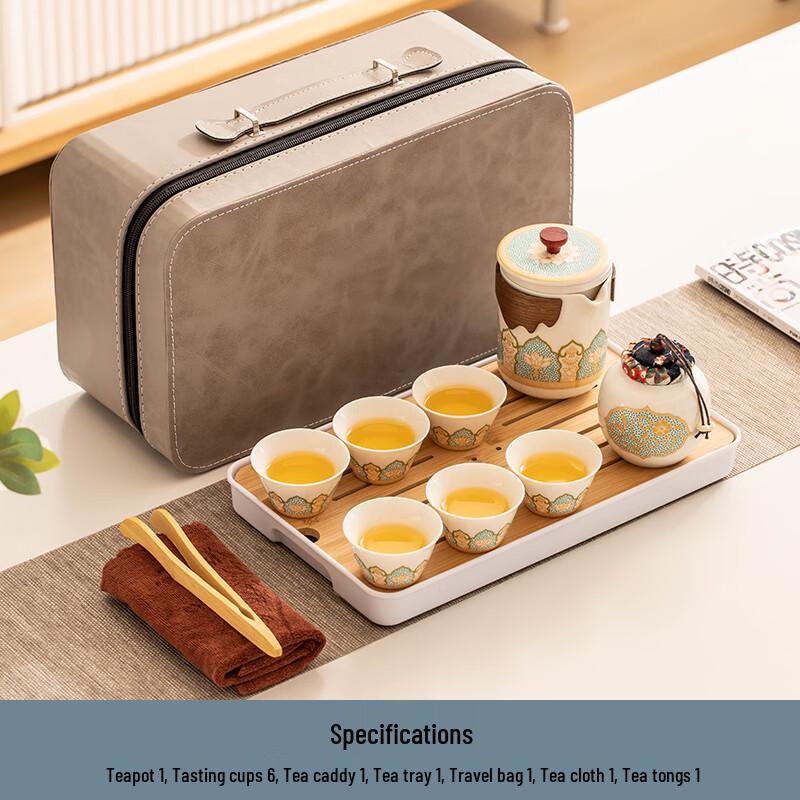 Naijiang Portable Ceramic Kung Fu Travel Tea Set
