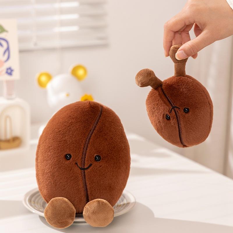 Morsom Søt Kaffebønne Dukke Søt Plysjleke Bursdagsgave Pynt