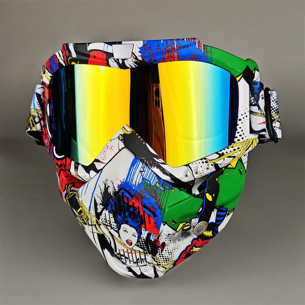 Moto Snow Goggles Mask UV400 Outdoor Riding Men's Windproof Sand Goggles Helmet Mask Mask