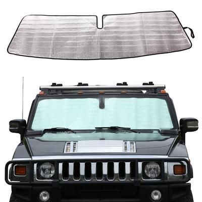 DIYUCAR Windschutzscheiben-Sonnenschutz für Hummer H2 Blackout Front Auto-Sonnenschutz für Auto Sonne UV Auto Maßgefertigt Einfache Installation mit Hummer (2003-2007), Sonnenschutz,