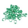 50pcs Bird Leg Rings Numbered Chicken Identification Bands for Bantam Finch Lovebird Quail Small Poultry Green