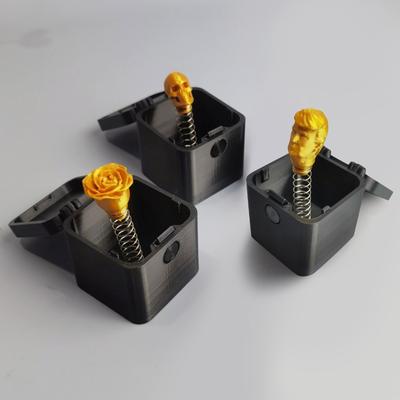 3D tištěná pohyblivá vtipná dárková krabička, pohyblivá vtipná dárková krabička, 3D tištěná vtipná dekorace dárkové krabičky, úleva od stresu, vtipná dárková krabička