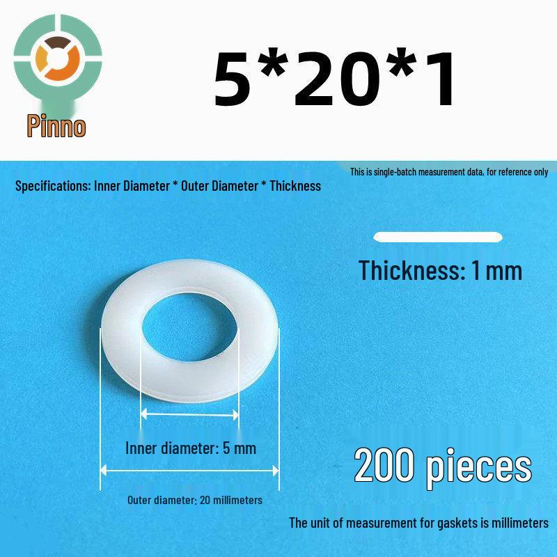 Thickened Nylon Plastic Flat Washer: Hard Plastic Gasket M2-M16