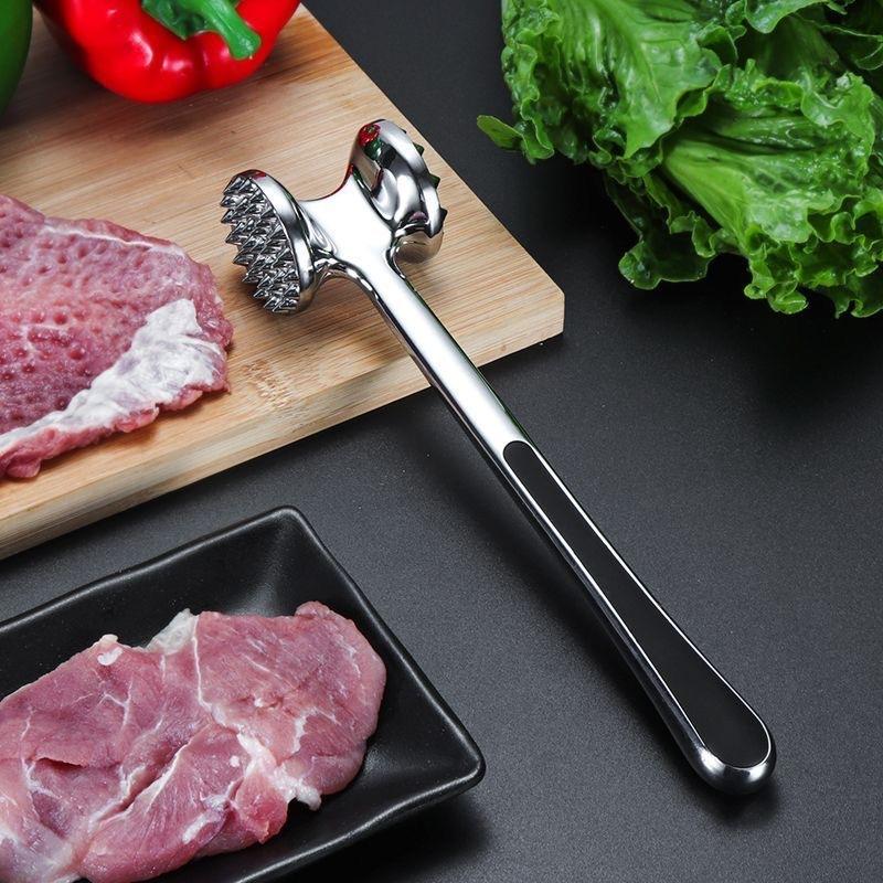 Zinc Alloy Double-Sided Meat Tenderizer Hammer Food-Safe Kitchen Tool for Pork Chops Steak Western Cuisine Tenderizer Hammer 4
