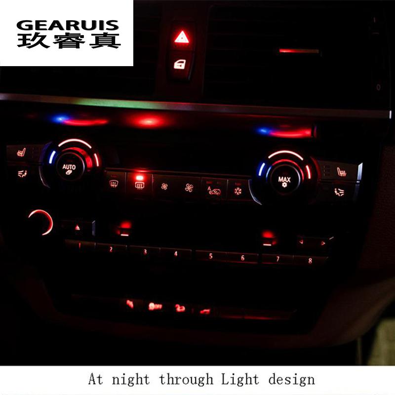 Car Styling Wind Volume Air Conditioning Switch Fan Buttons Covers Trim Stickers For BMW X5 X6 E70 E71 E72 Interior