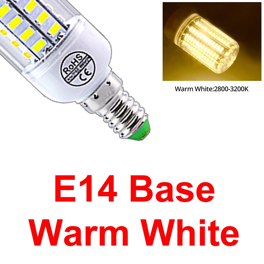 AC 220V E27 LED Lamp E14 LED SMD 5730 Corn Bulb 24 36 56 72LEDs Lamparas Chandelie for Home Ampoule LED Replacement Spotlight
