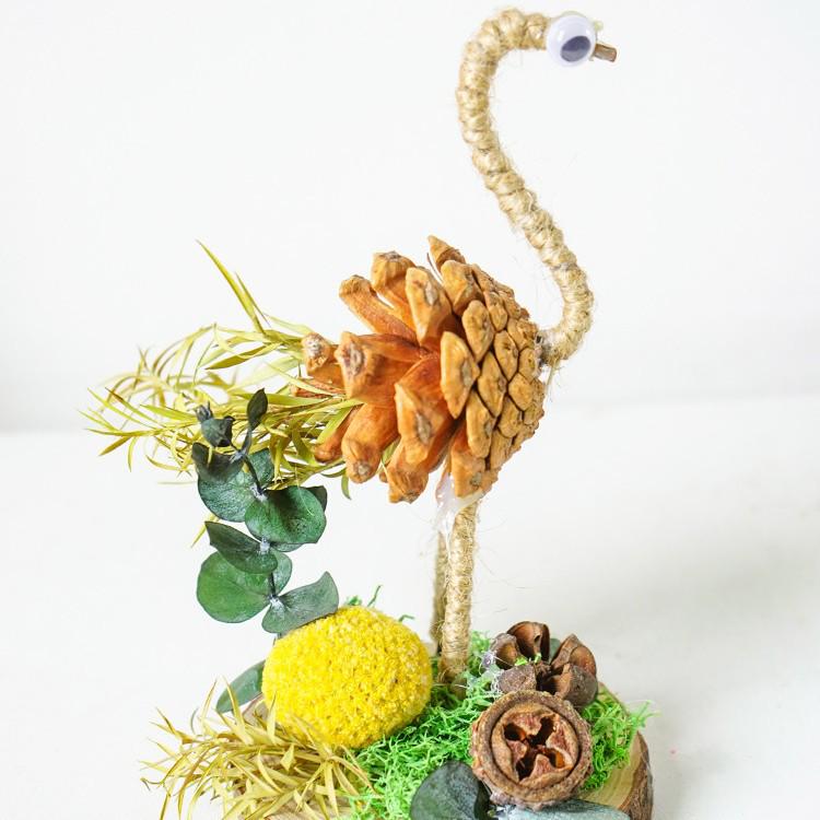 Handmade DIY Dried Flower Kit: Wood Chips, Branches, Pine Cones, Animals - Educational Parent-Child Creative Christmas Activity