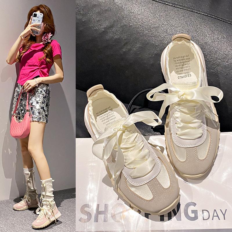 Women'S Shoes Shoes Women'S Super Light Thick Baseplate Shoes Women'S Casual Shoes Campus Student Sports Trendy Shoes