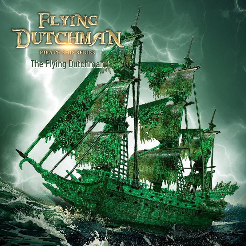 Rubik's Cube 3D Flying Dutchman Pirate Ship: Challenging DIY Model for Adults