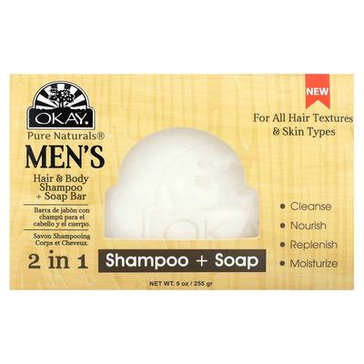 Men's 2 In Shampoo + Soap, 1 Bar Soap, 255G(9Oz)