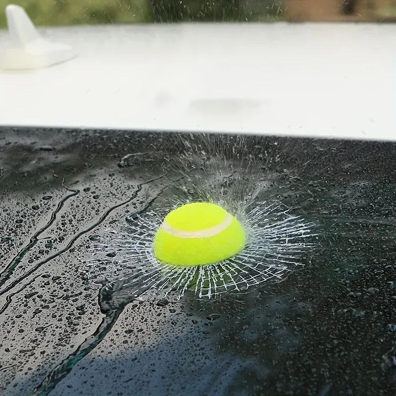 3D tenisový vtip Trickster Samolepka s rozbitým sklem Okénko auta Míč zasáhne Samolepicí Vtipné samolepky na auto