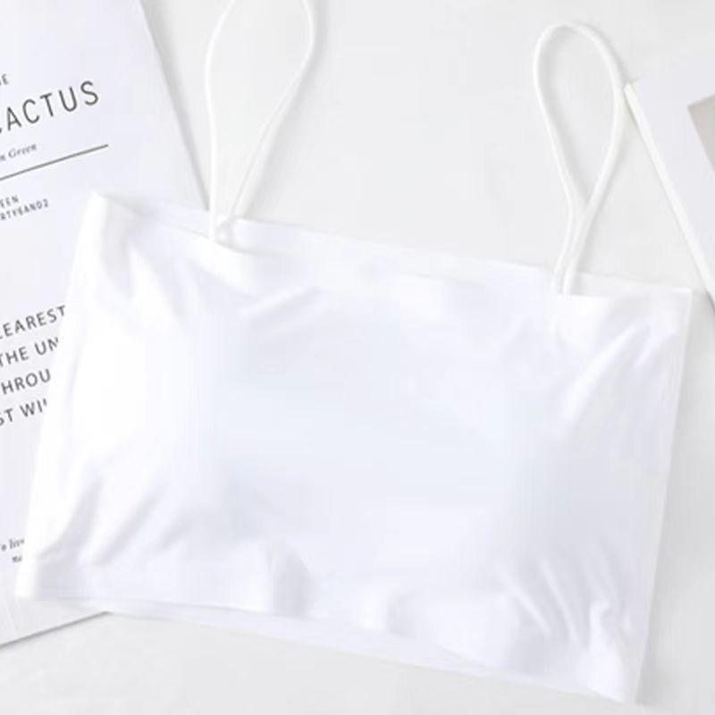 Ice silk word wrap chest anti-light underwear girls sexy tube top bottom sling small vest women wear thin