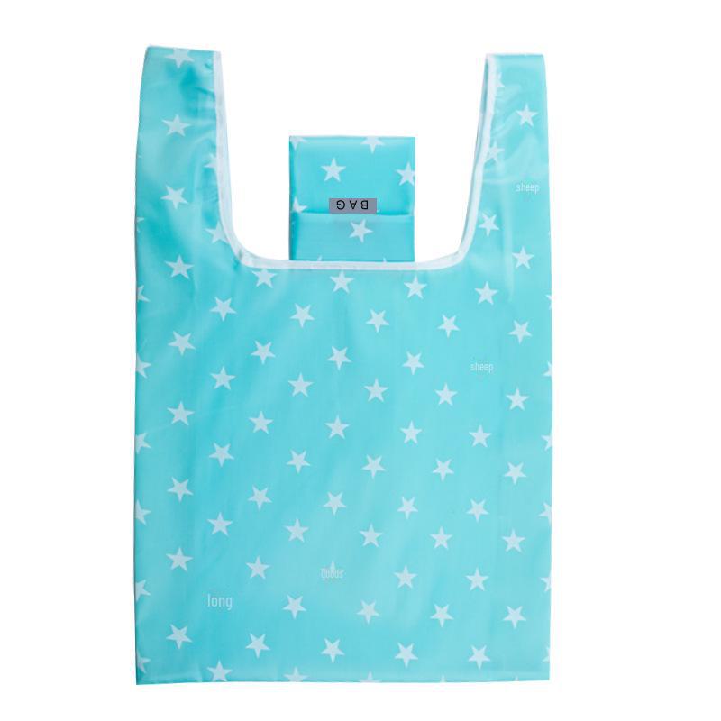Korean Foldable Eco-Friendly Floral Shopping Bag – Large Capacity, Portable, Square Design