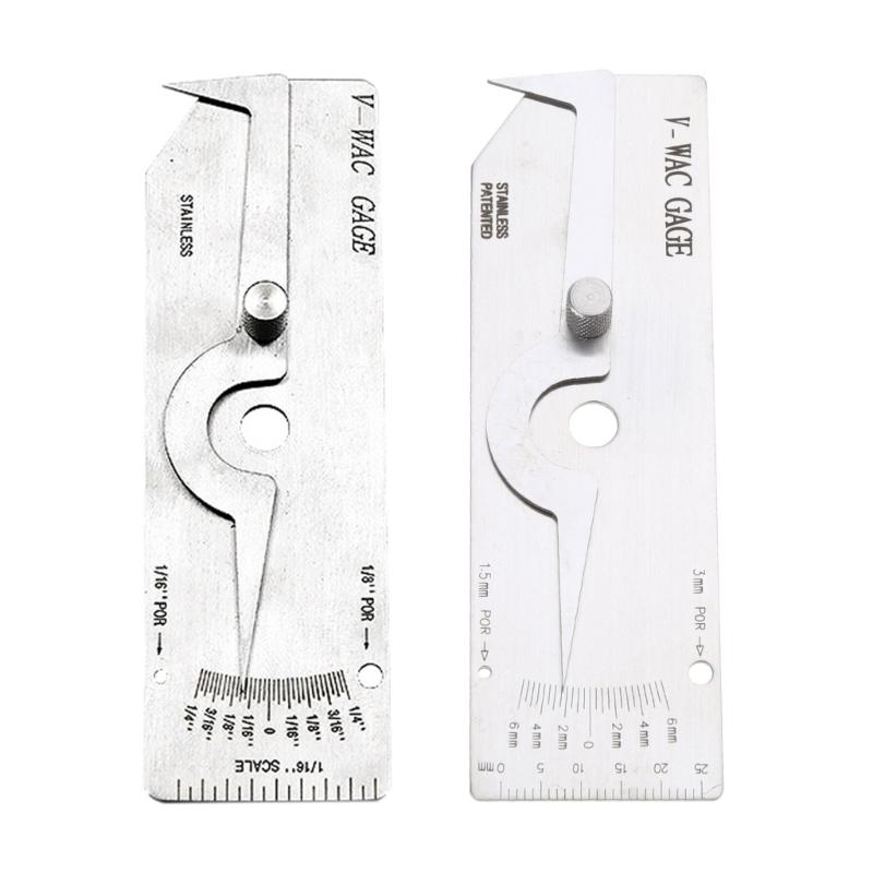 Metric Imperial Welding Gauge Biting Edge Undercut Inspection Height Depth Weld for Woodworking Home Decoration