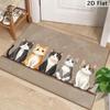 1pc, a Delightful Doormat Featuring Five Colorful Cartoon Cats with Expressive Eyes Set Against a Soft Beige Backdrop. These Non-Slip, Machine-Washabl