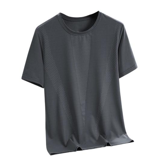 Men Athletic T-shirt Breathable Quick-Drying Summer Sports Tee Mesh Loose Fit T-shirt for Gym Outdoor Workout