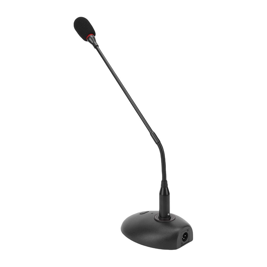 Wired Conference Microphone Flexible Gooseneck Cardioid Condenser Mic with Base Standard 3 Pin XLR Male Plug