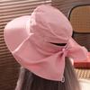 Korean Style Sun Protection Hat Anti-UV Women Bucket Hats Wide Brim Sun Hat  with Neck Cover