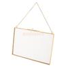 MagiDeal Industrial Style Double Sided Glass Hanging Photo Frame Wall Frame Flower Plant Specimen Portrait Display Frame Holder