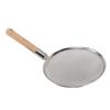 Fine Mesh Skimmer Spoon with Wooden Handle 304 Stainless Steel Lightweight Portable Large Slotted