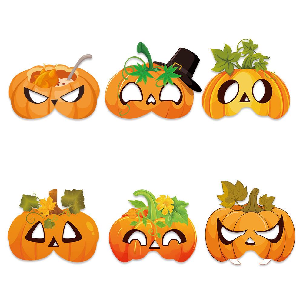 Face Holiday Pumpkin Mask Thanksgiving Venue Decor Accessories Photo Prop Set