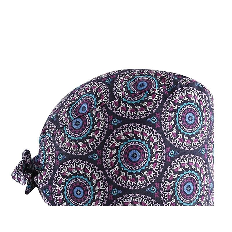 2021 Hot Sale Pharmacy Doctor Hospital Uniform Fashion Printing Scrub Pet Grooming Doctor Work Hat Cotton Medical Nurse Hats