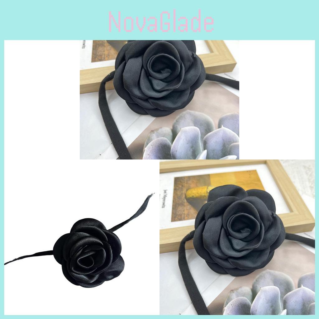 French Black Rose Waist Chain For Women With Metal Chain And Adjustable Strap For Elegant Dress Accessory