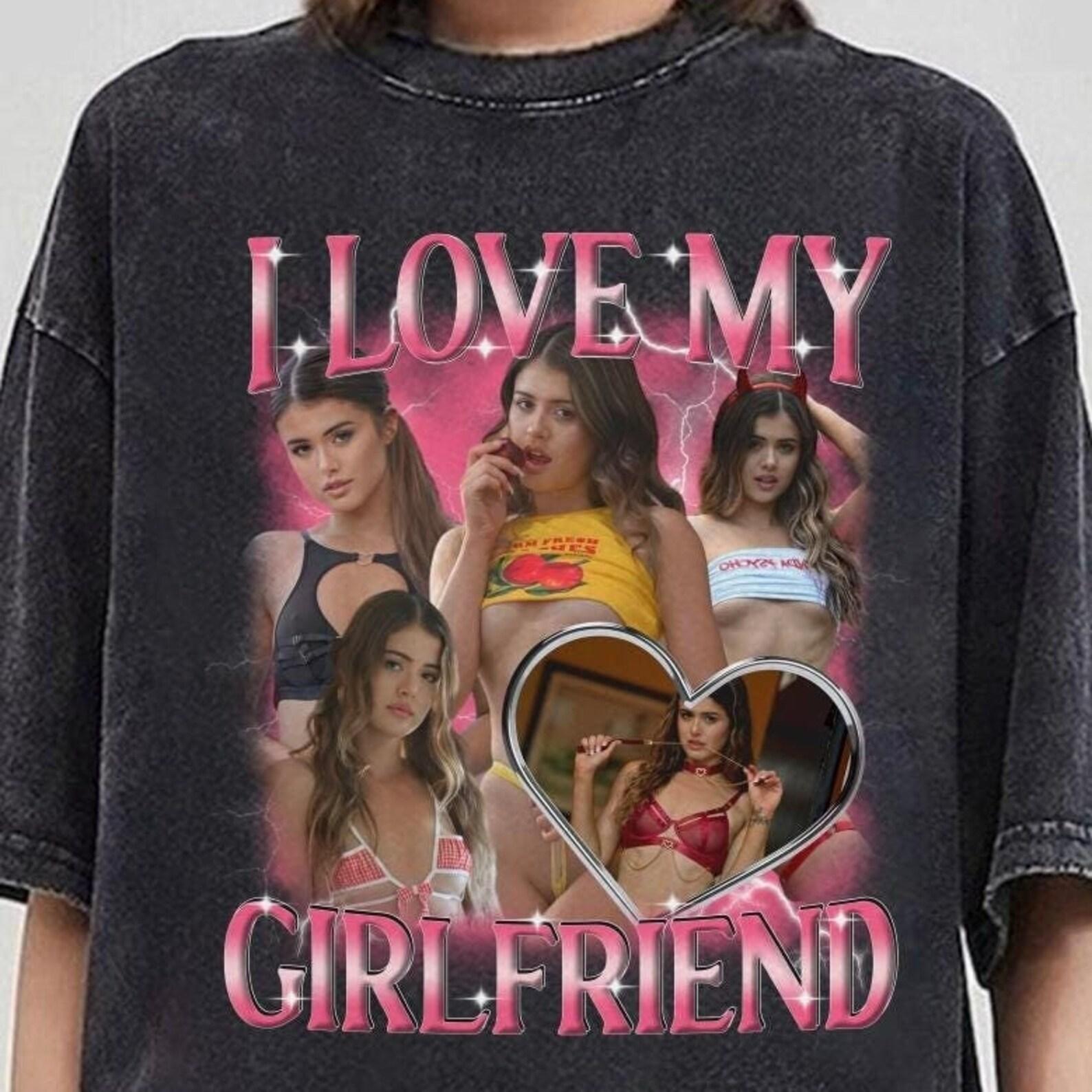 Custom I Love My Girlfriend Comfort Colors® Shirt, Girlfriend Bootleg Shirt, I Love My Fiance Shirt, Custom Girlfriend Tee, Valentine Shirt 2XL