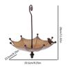 Metal Bird Feeder Umbrella Shaped Hummingbird Food Tray Hangable Hummingbird Food Bowl For Outdoor Window Apartment Balcony