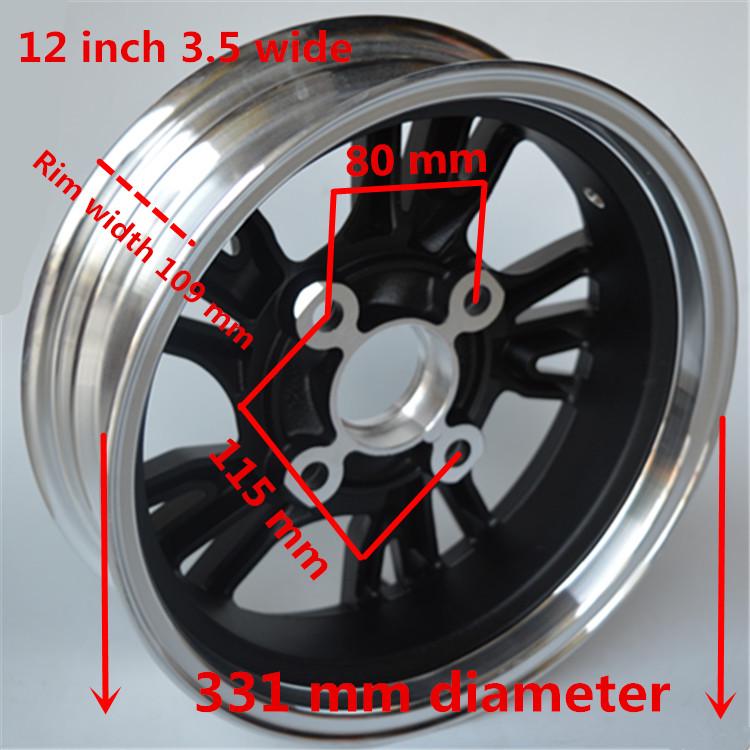 12x7 Beach Car ATV Karting Aluminum Wheel Hub for Four-wheel Vehicles