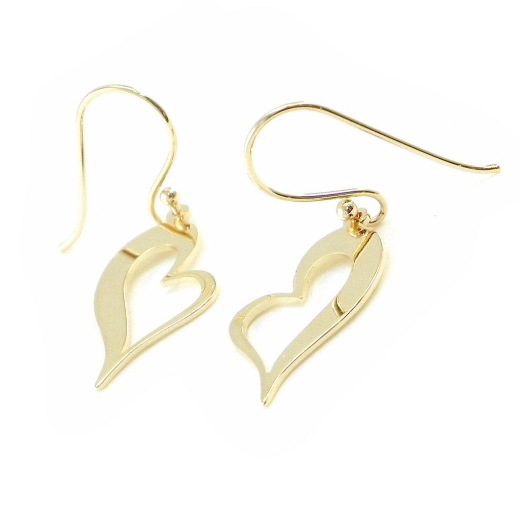 Les Trésors De Lily [F6452] - Gold Plated 'Love' Earrings Golden - 26x13 Mm