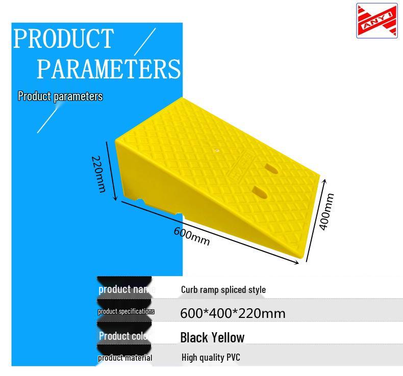 Portable Curb Ramp Triangle Pad for Cars