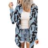 Women's Casual Fashion Floral Print Long Sleeve Mid-Length Cardigan Jacket