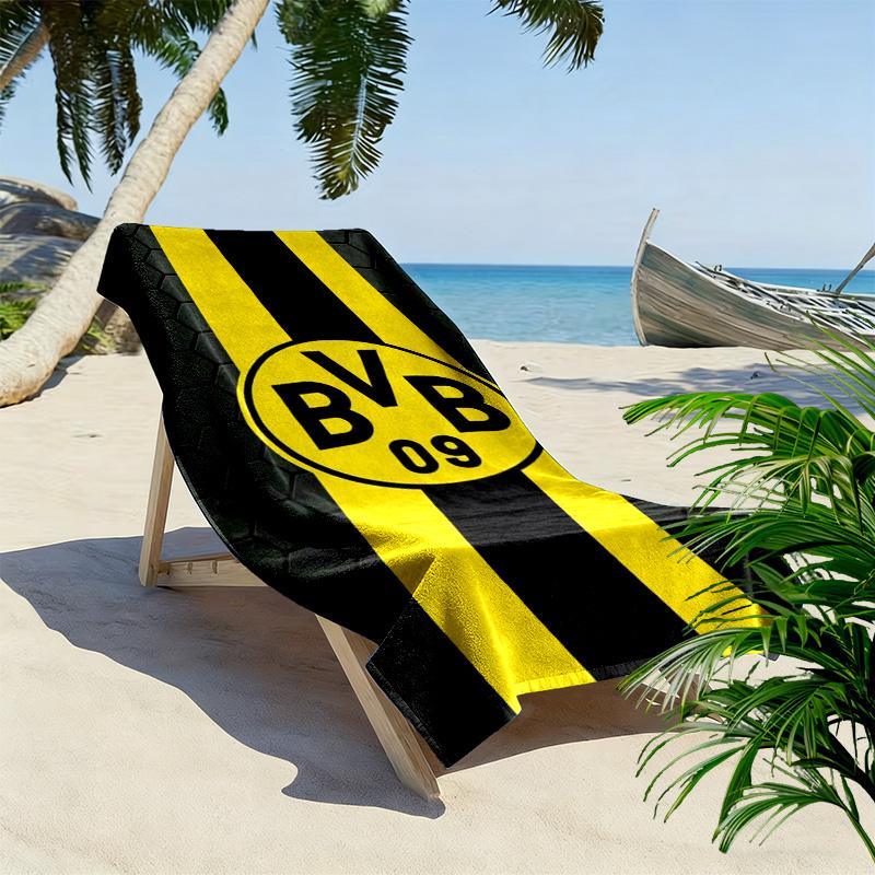 Dortmund Glory: BVB Spirit beach towel Beach towel for vacation photos soft Absorbent bath towel seaside quickdrying swim towel