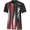Tennis Practice Short Size S N-XT Shirt, Sleeve, Moisture-Wicking, Quick-Drying, 62JAAZ12, Black/Chinese Red,